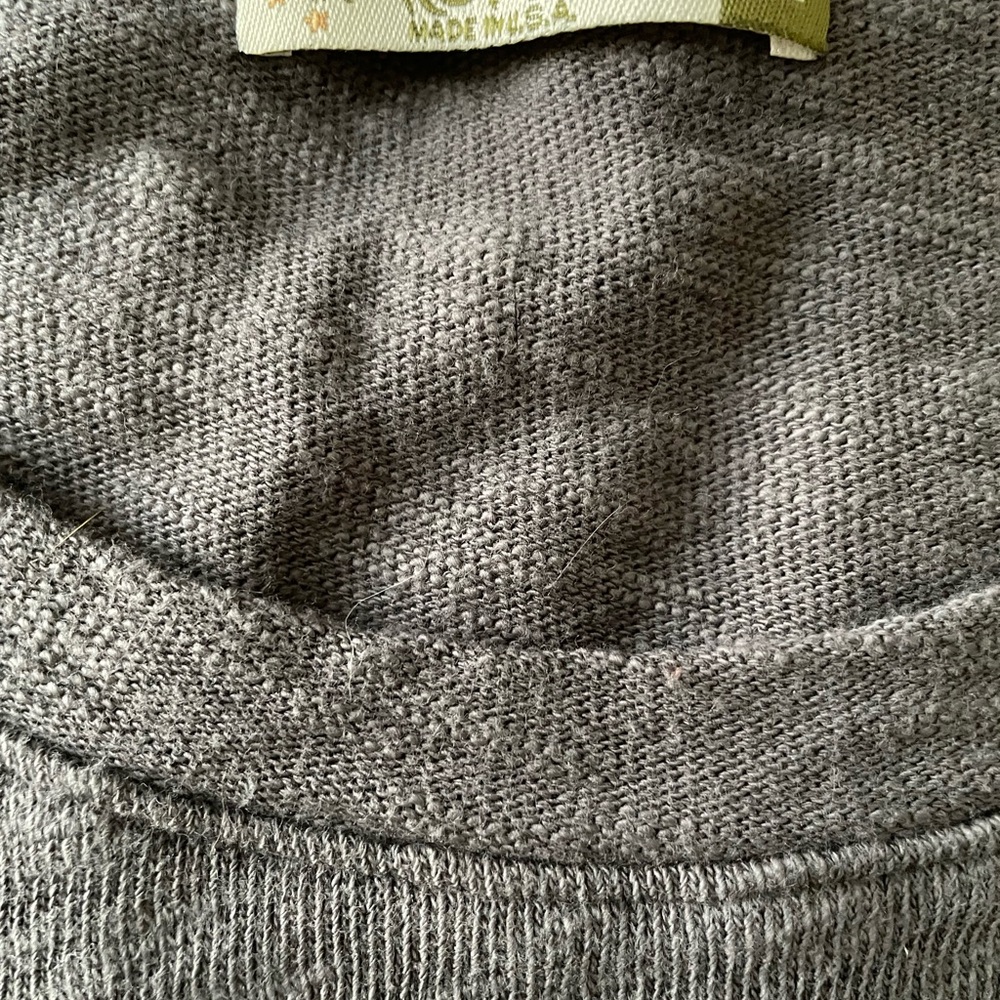 Gray Long Sleeve Button-Down Sweater Dress - Picture 3 of 4